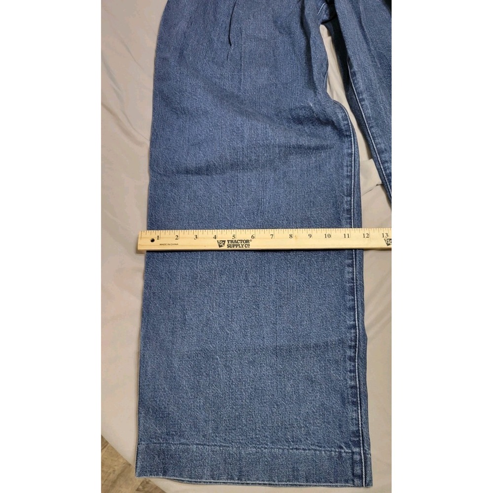 Banana Republic Women's Size 28 High-Rise Wide Leg Pleated Jeans Medium Wash - Picture 16 of 16